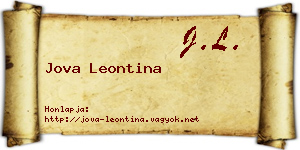 Jova Leontina névjegykártya